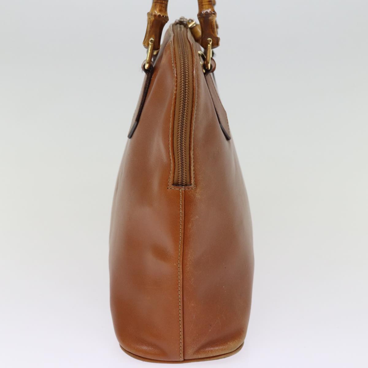 GUCCI Bamboo Hand Bag Leather Brown 000 1186 0289 yk12822