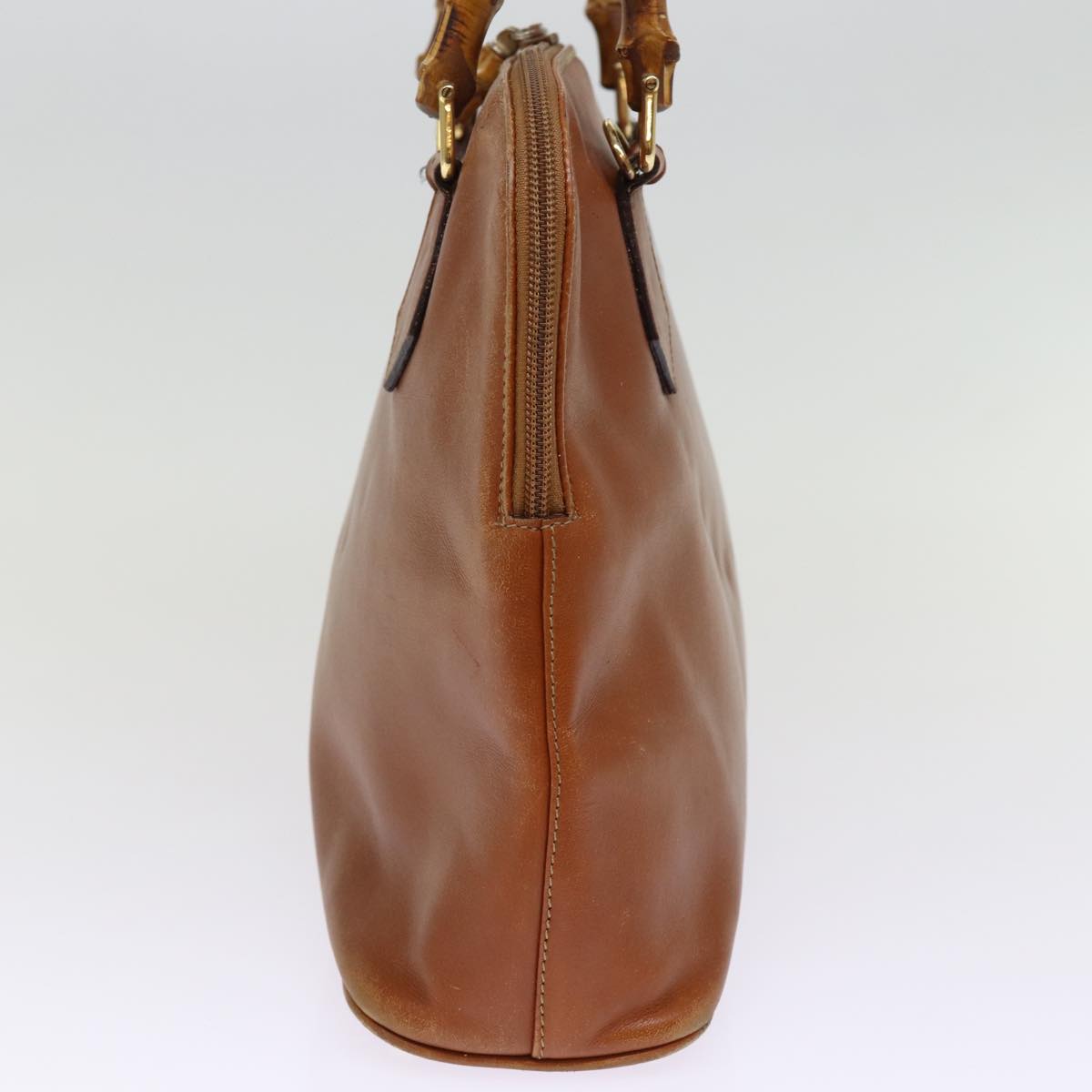 GUCCI Bamboo Hand Bag Leather Brown 000 1186 0289 yk12822