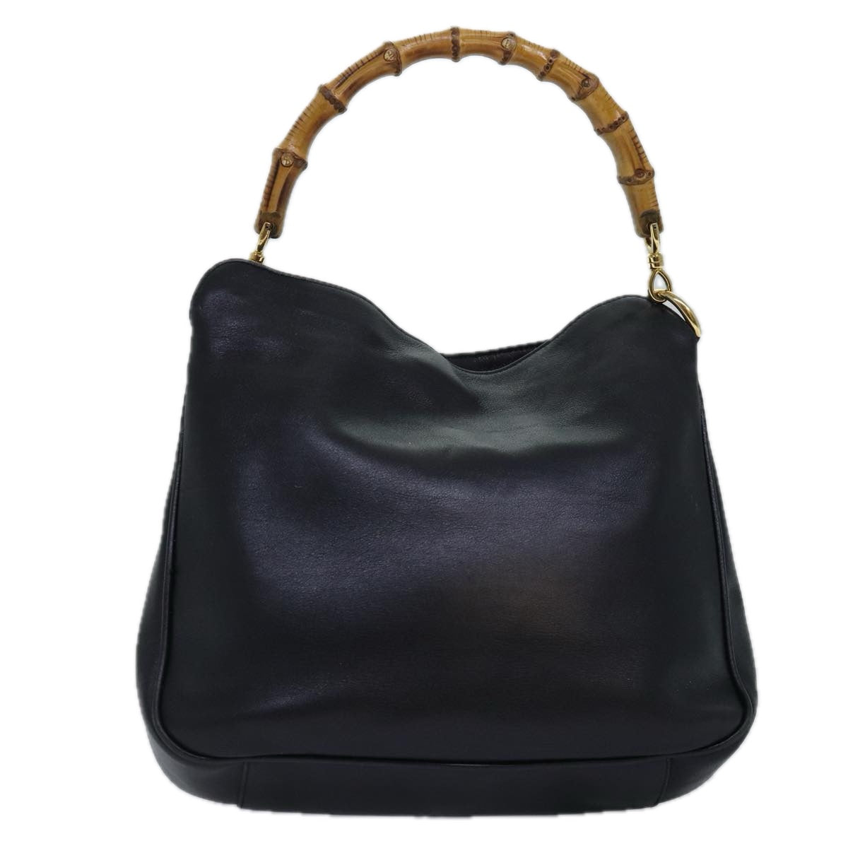 GUCCI Hand Bag Leather Black yk12824