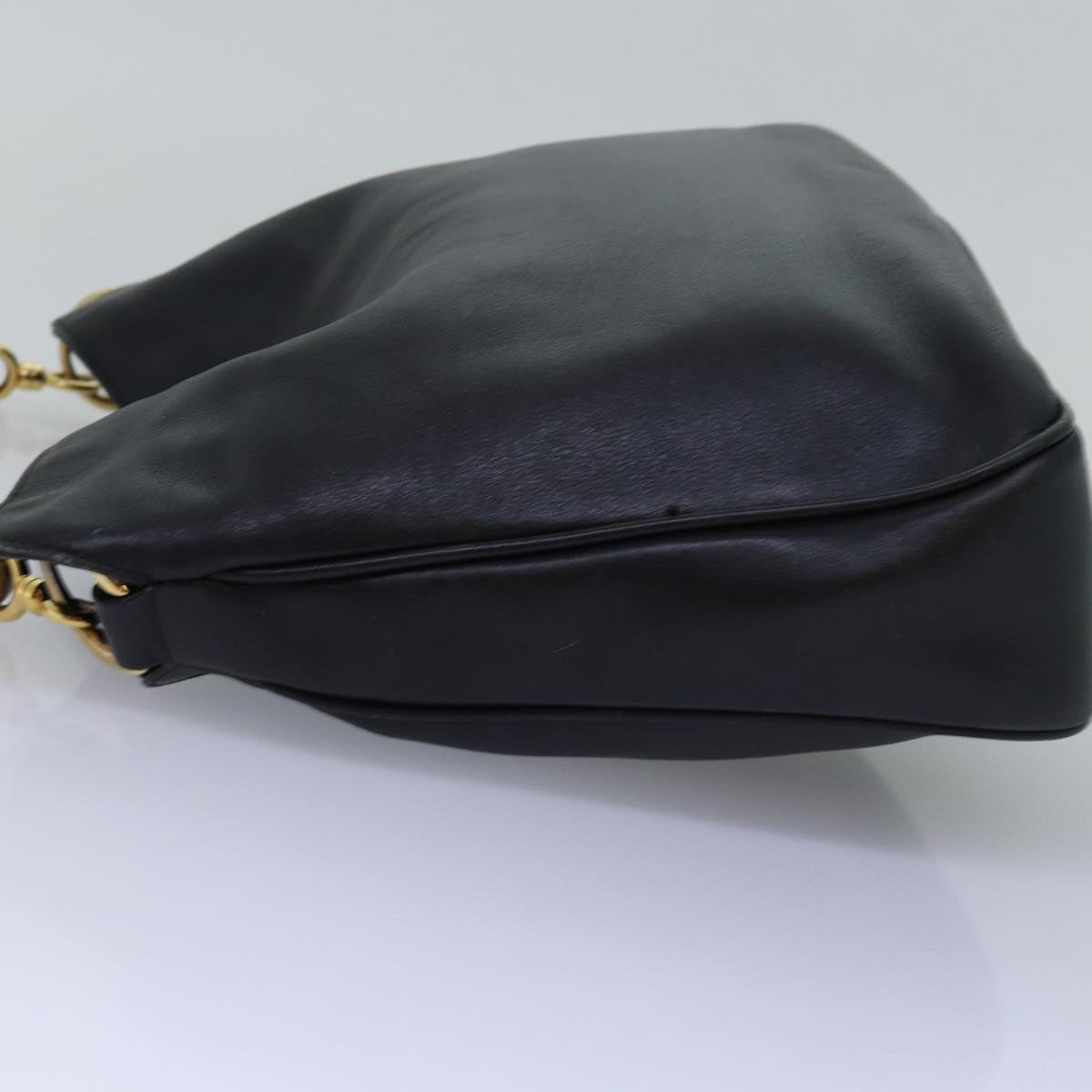 GUCCI Hand Bag Leather Black yk12824