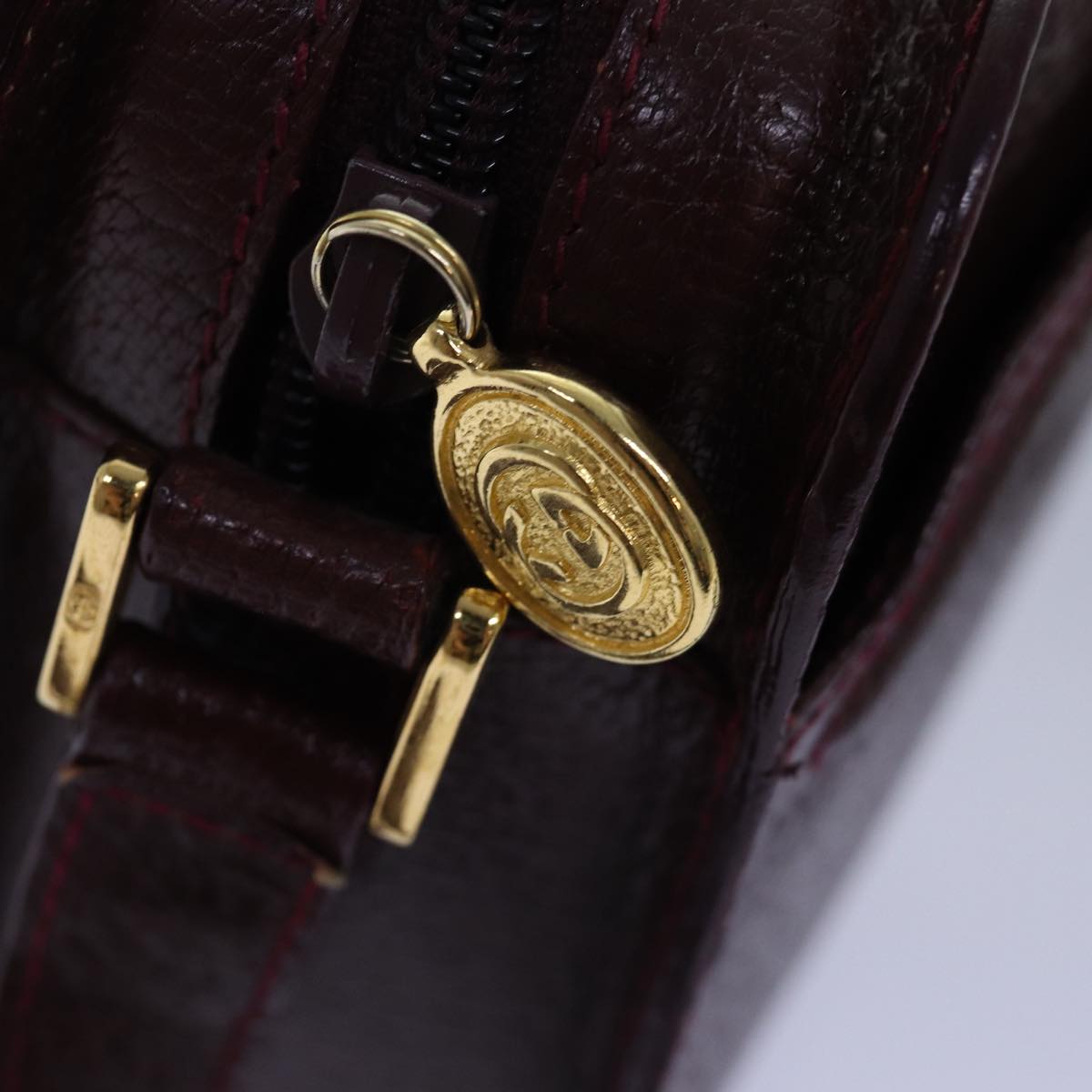 GUCCI Shoulder Bag Leather Red 007 256 0051 yk12836