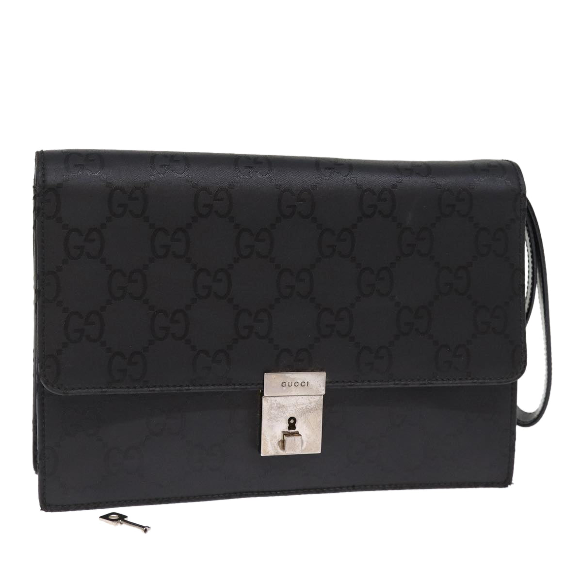 GUCCI GG Canvas Clutch Bag Black yk12865
