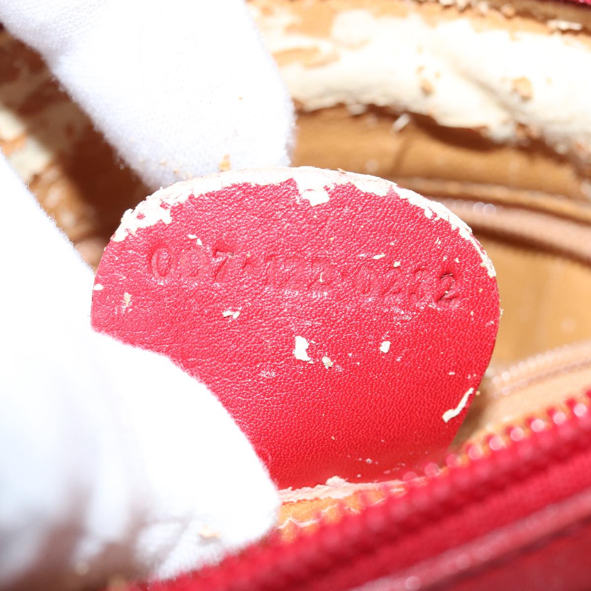 GUCCI Bamboo Hand Bag Leather Red 007 122 0232 yk12871