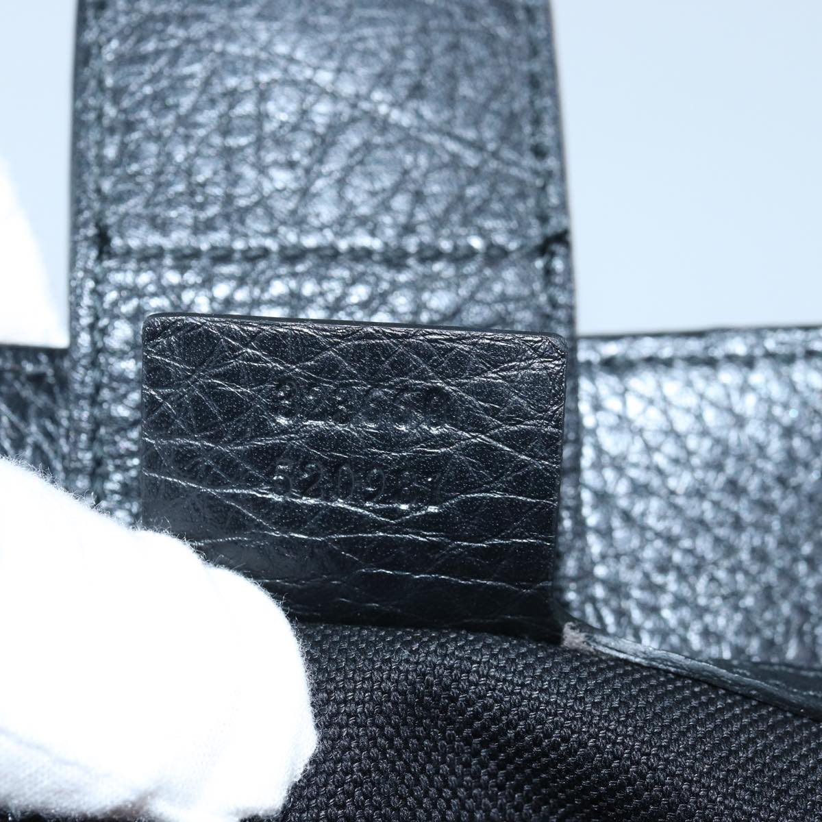 GUCCI Bamboo Swing Hand Bag Leather 2way Black 323660 yk12954