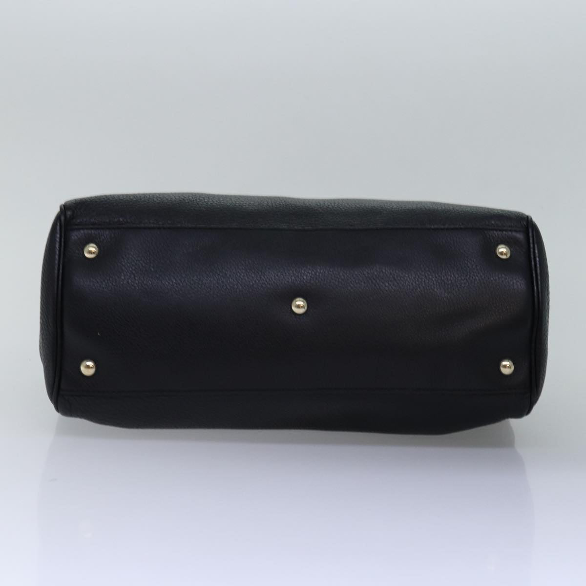 GUCCI Bamboo Swing Hand Bag Leather 2way Black 323660 yk12954
