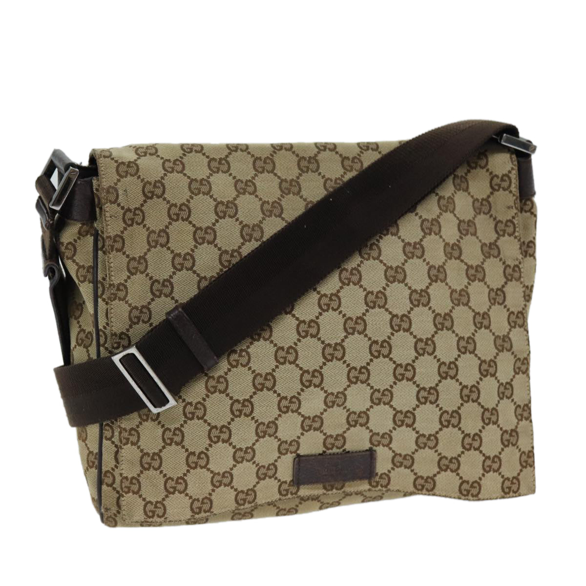GUCCI GG Canvas Shoulder Bag Beige 146236 yk12996