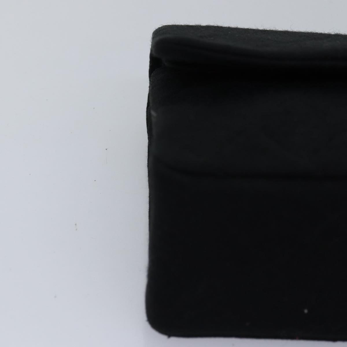 CHANEL Matelasse Turn Lock Chain Bag Cotton Vintage Black CC yk13023
