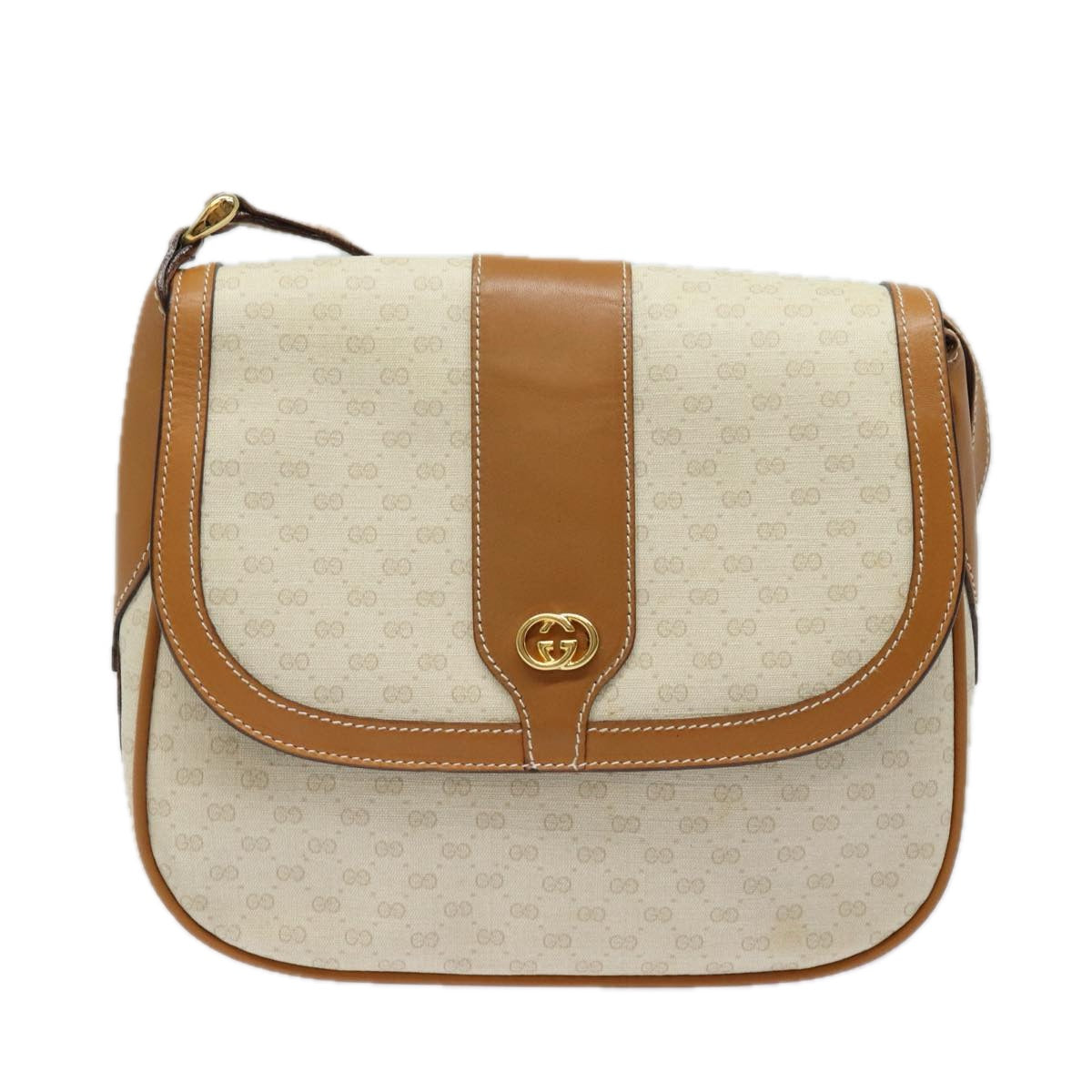 GUCCI Micro GG Supreme Shoulder Bag PVC Leather Beige 001 41 4425 yk13040