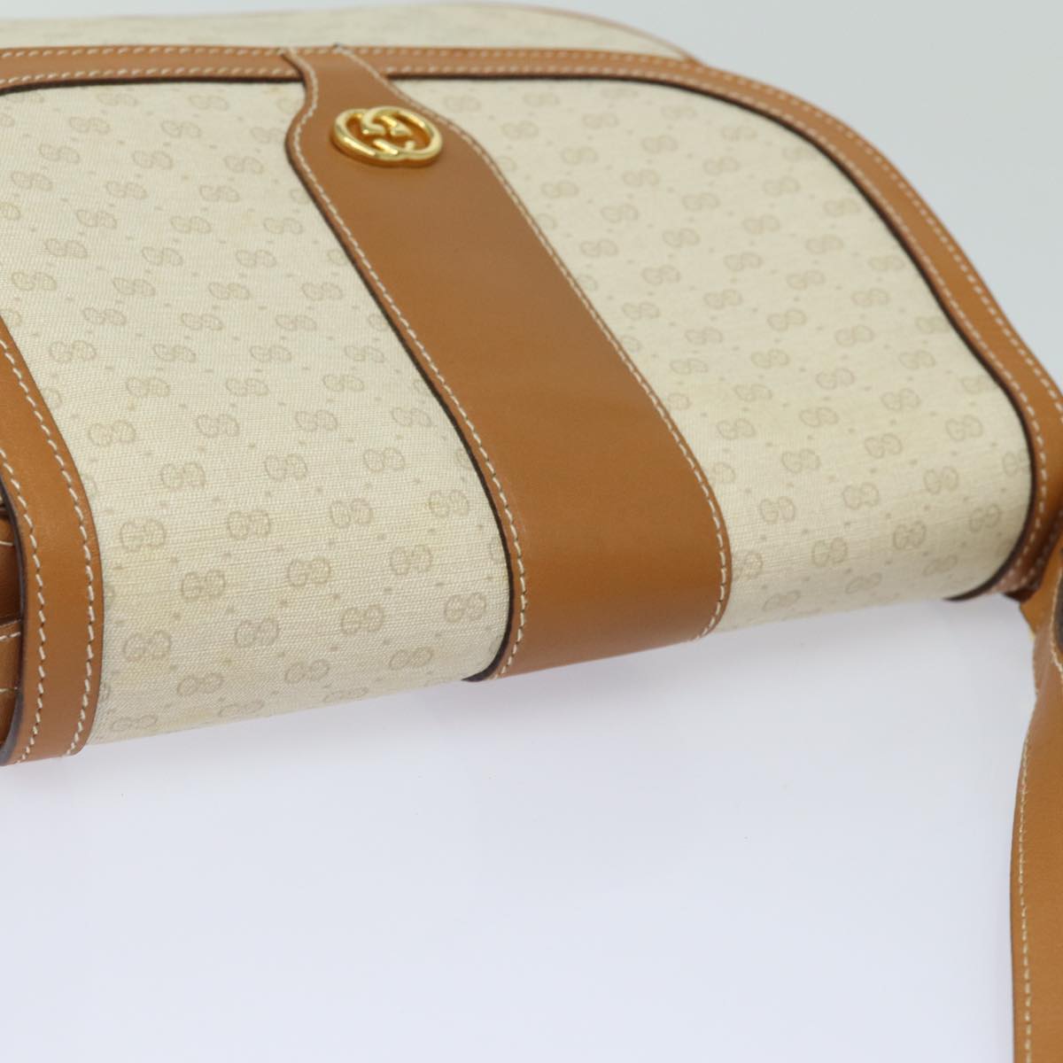 GUCCI Micro GG Supreme Shoulder Bag PVC Leather Beige 001 41 4425 yk13040