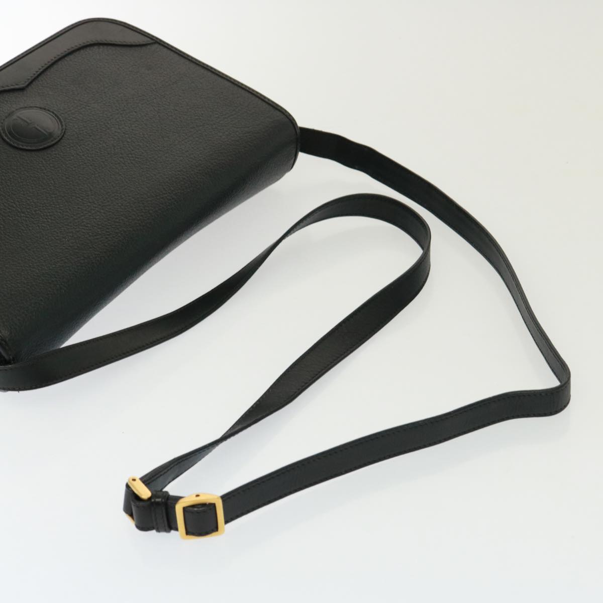 GUCCI Shoulder Bag Leather Black yk13058