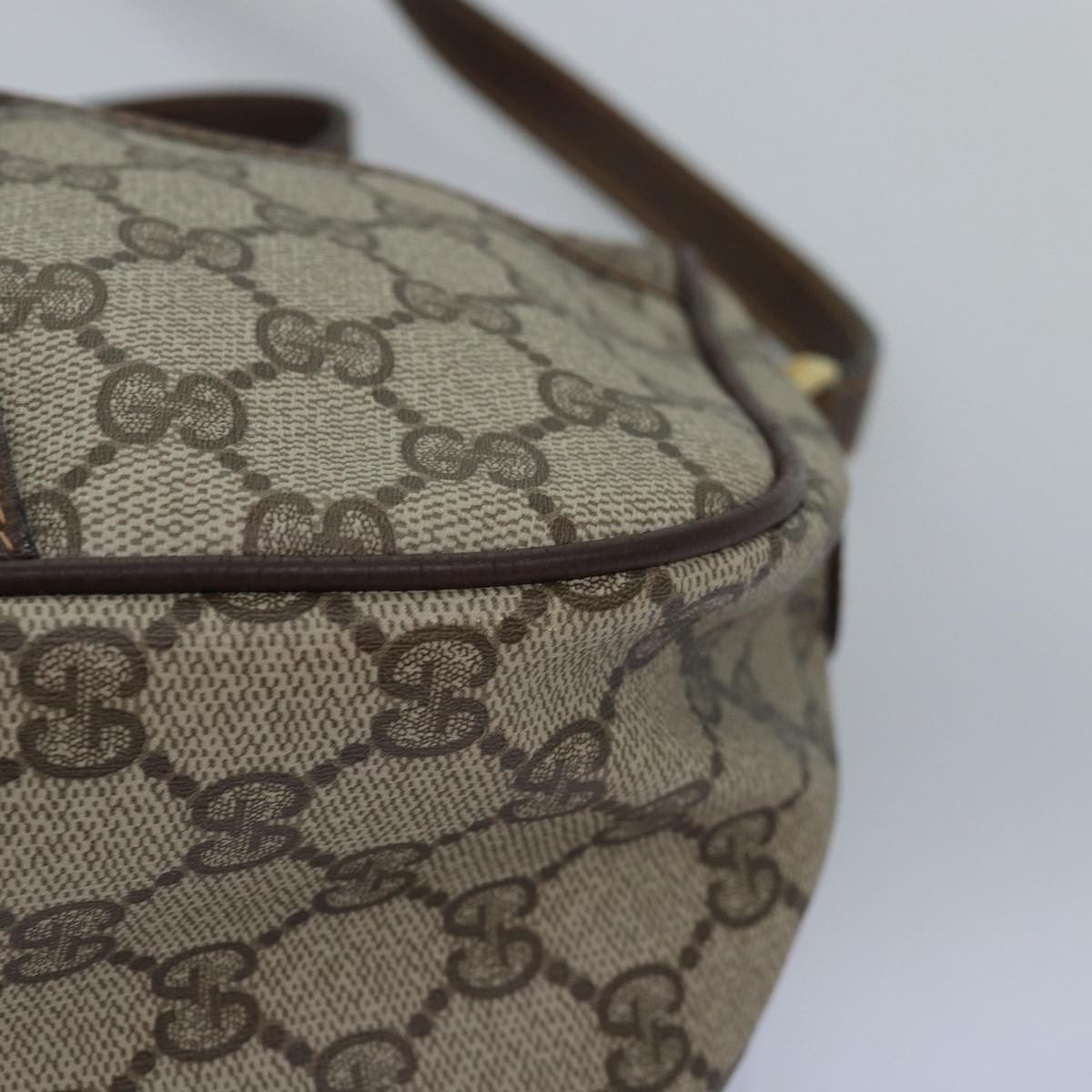 GUCCI GG Supreme Web Sherry Line Shoulder Bag PVC Beige 89 02 032 yk13060