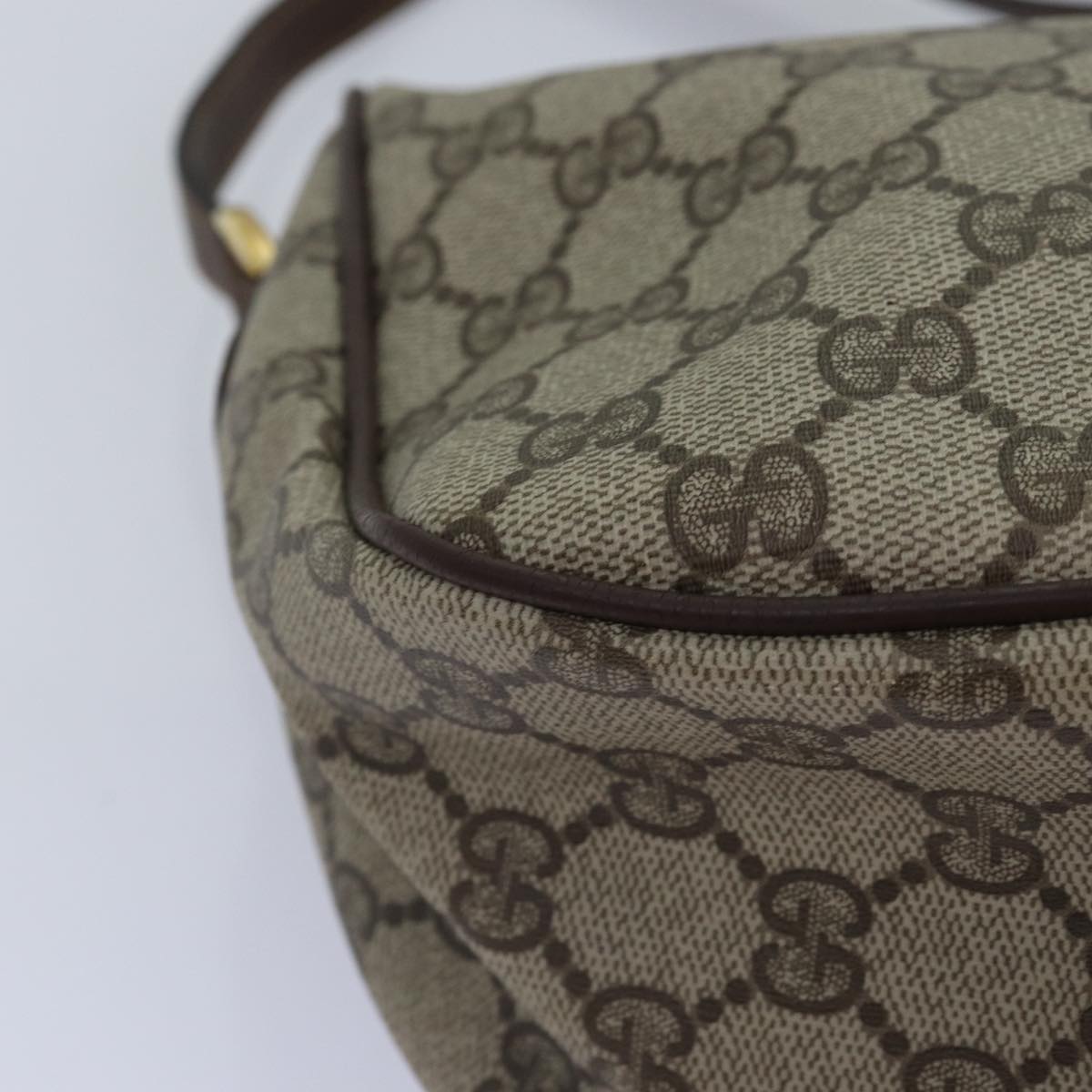 GUCCI GG Supreme Web Sherry Line Shoulder Bag PVC Beige 89 02 032 yk13060