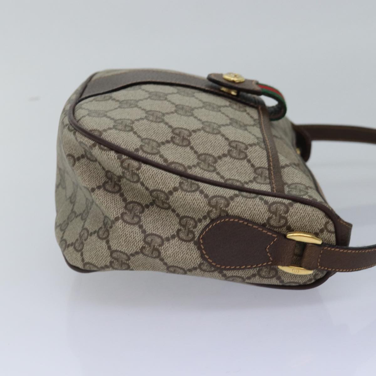 GUCCI GG Supreme Web Sherry Line Shoulder Bag PVC Beige 89 02 032 yk13060