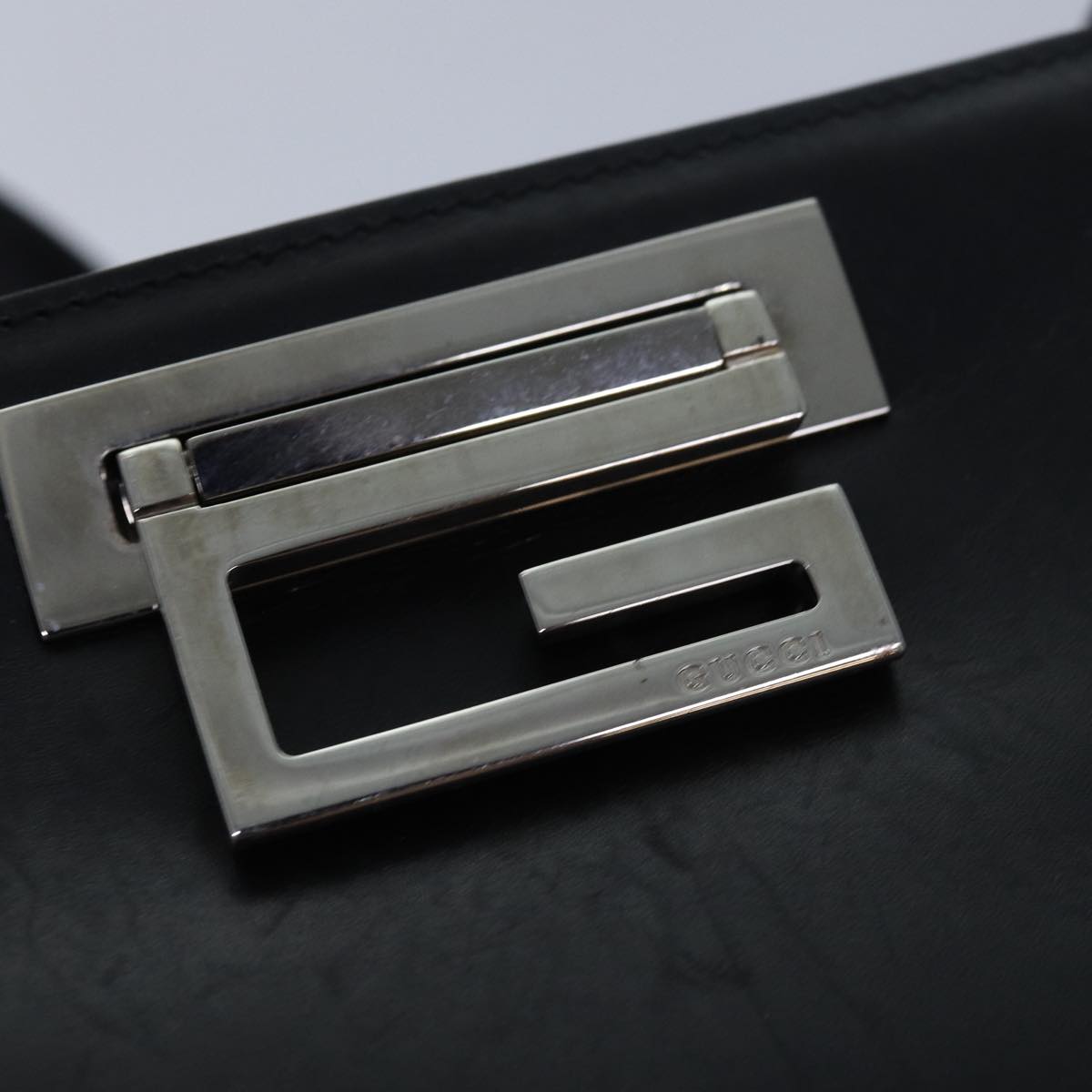 GUCCI Shoulder Bag Leather Black 001 3038 yk13061