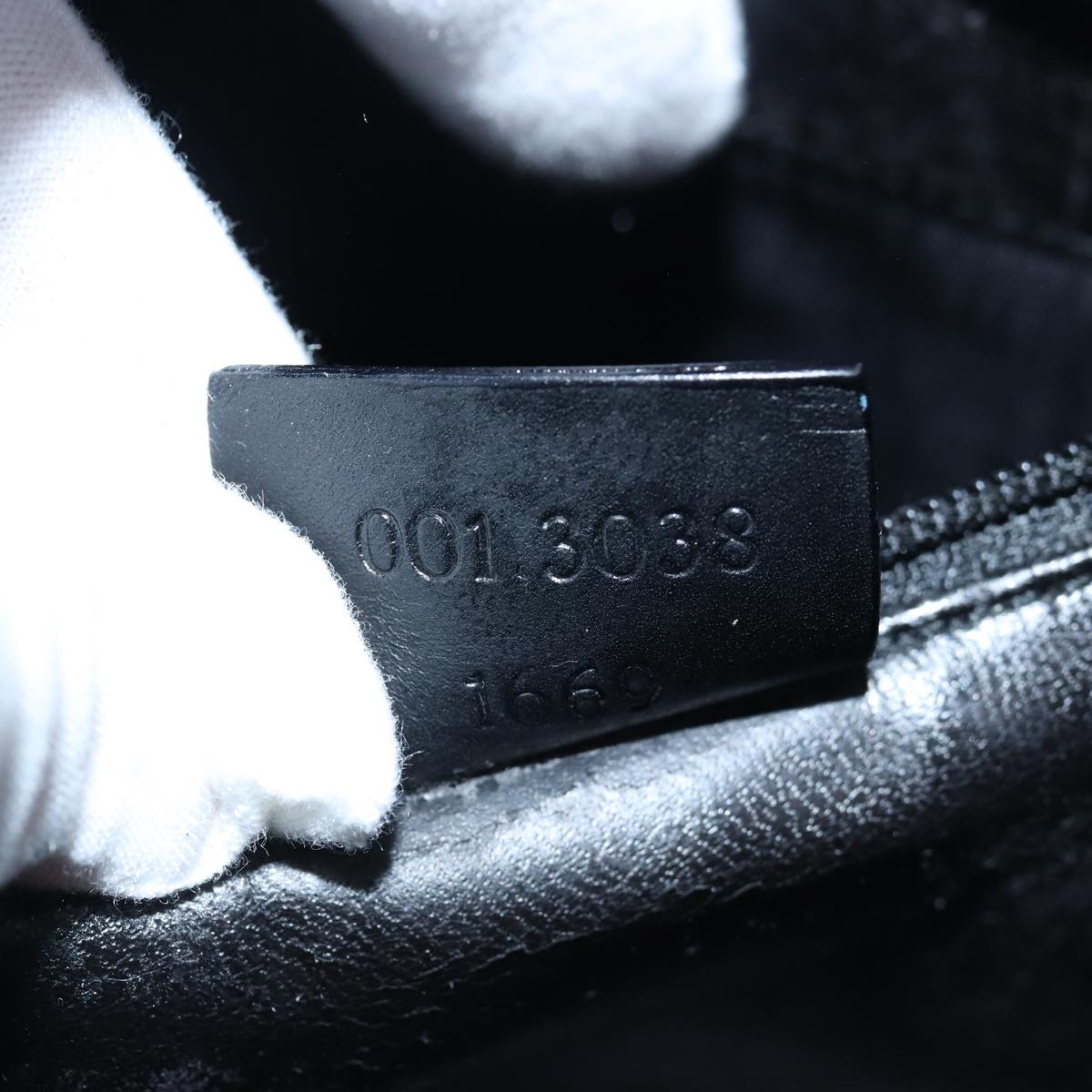 GUCCI Shoulder Bag Leather Black 001 3038 yk13061