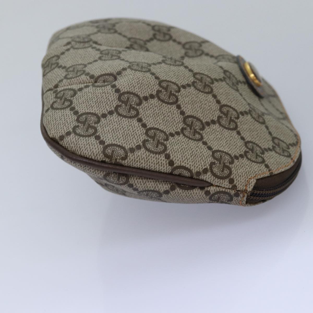 GUCCI GG Supreme Pouch PVC Leather Beige 89 01 017 yk13062