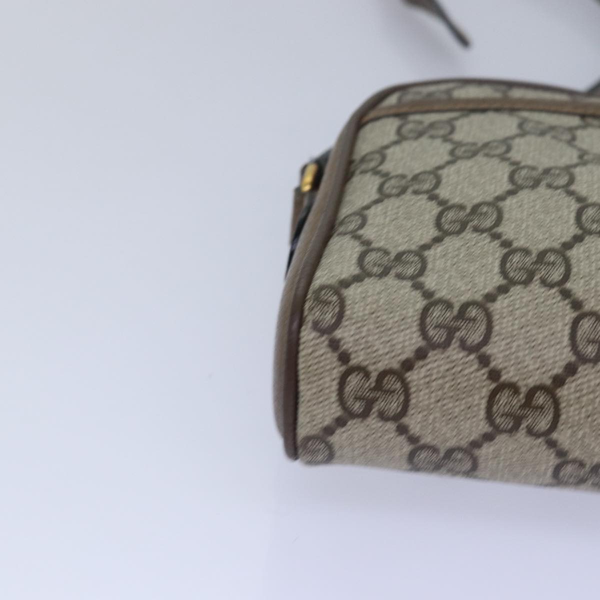 GUCCI GG Supreme Web Sherry Line Shoulder Bag PVC Beige 89 02 055 yk13076
