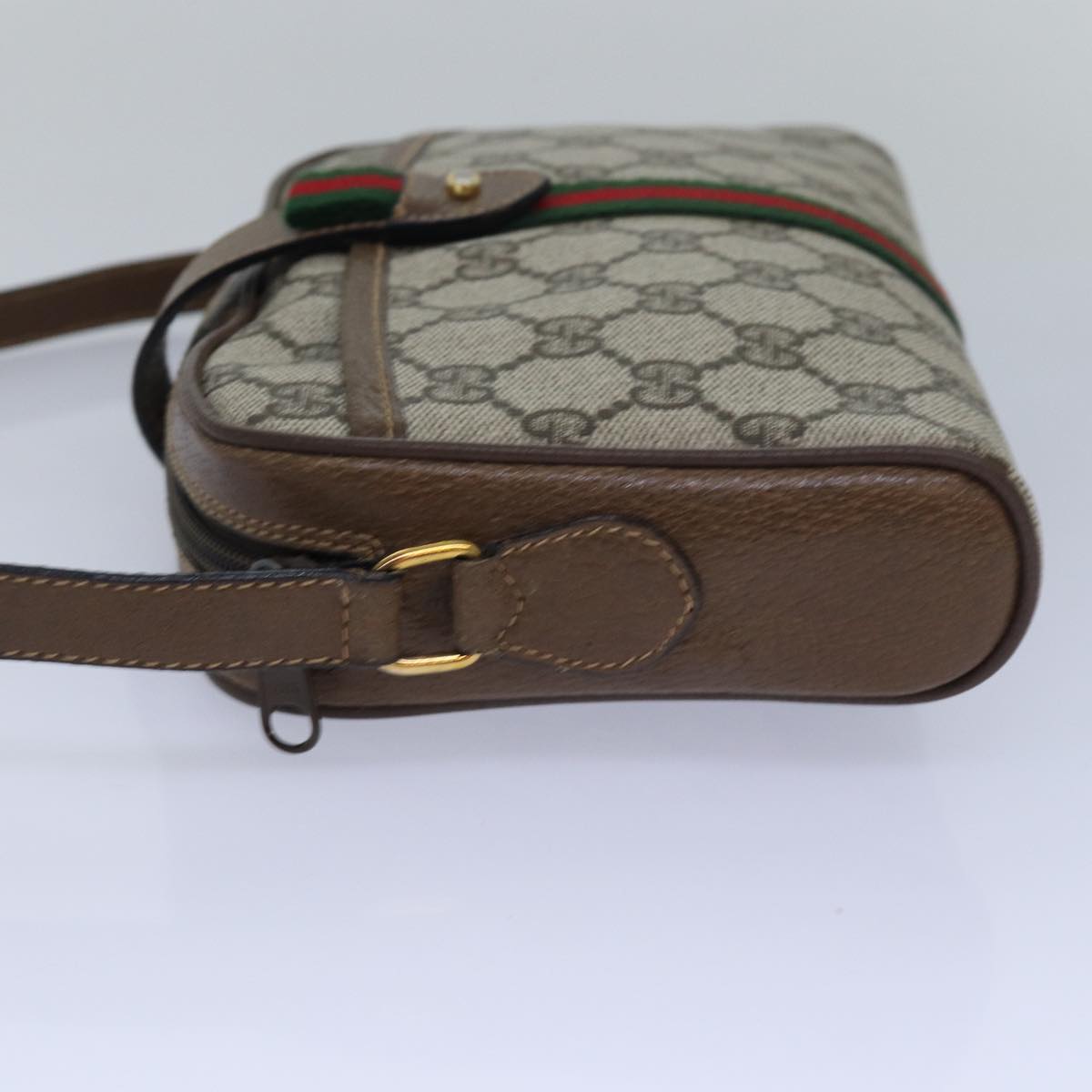 GUCCI GG Supreme Web Sherry Line Shoulder Bag PVC Beige 89 02 055 yk13076