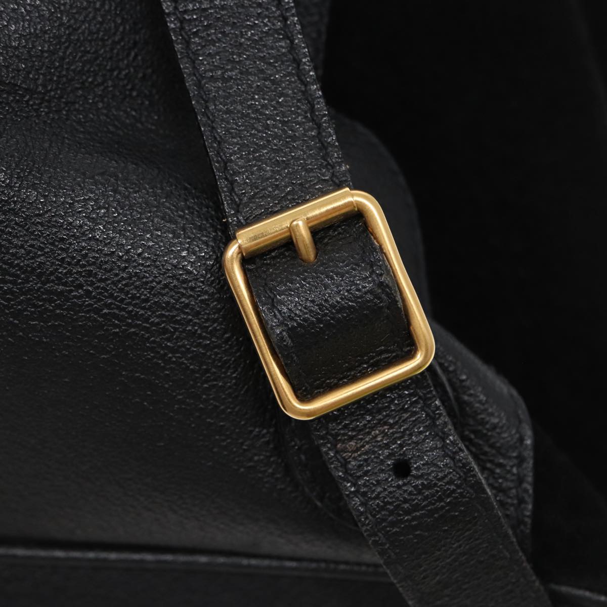 GUCCI Bamboo Shoulder Bag Suede Black 003 2058 0016 yk13089