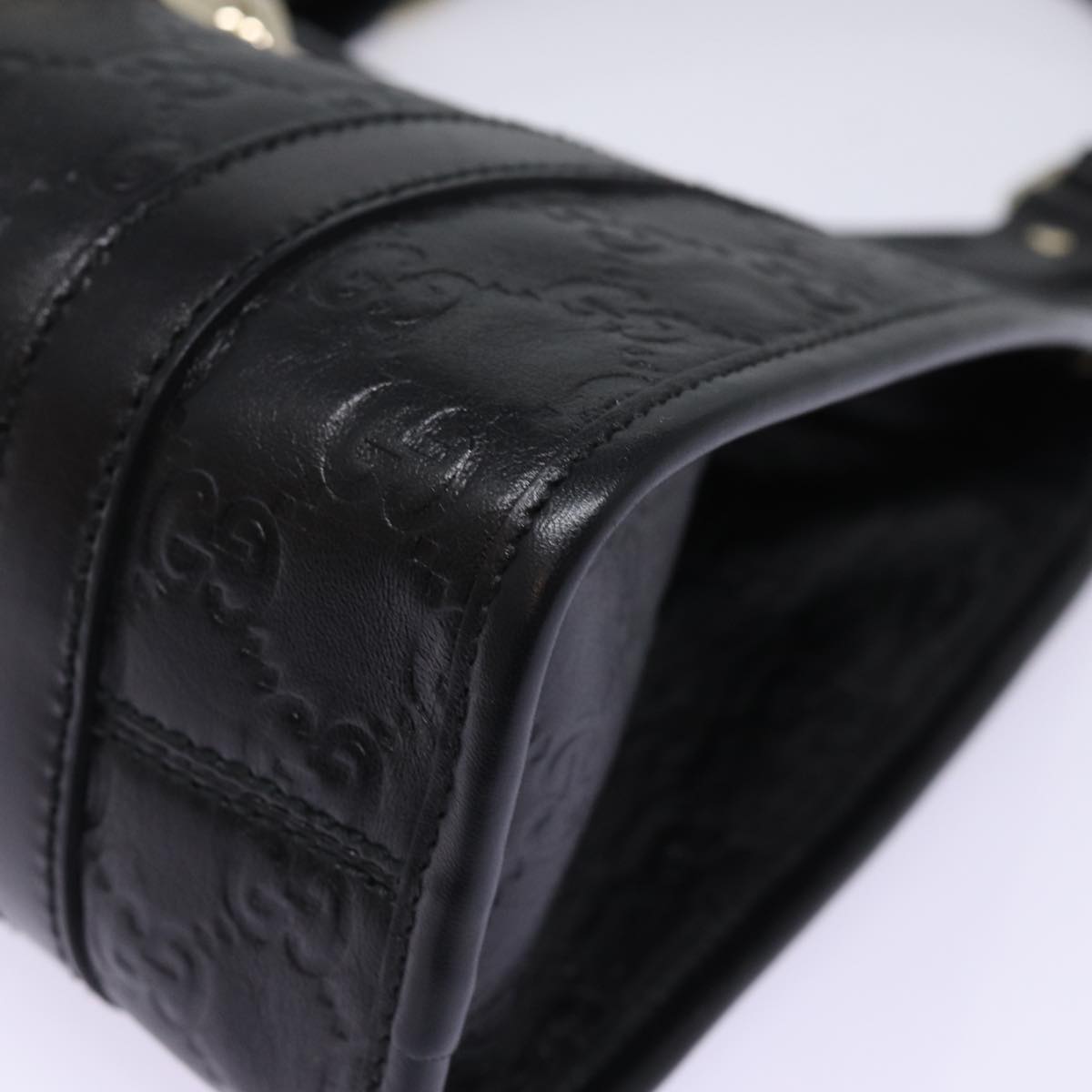 GUCCI Jackie GG Canvas Guccissima Hand Bag Black 203495 yk13098