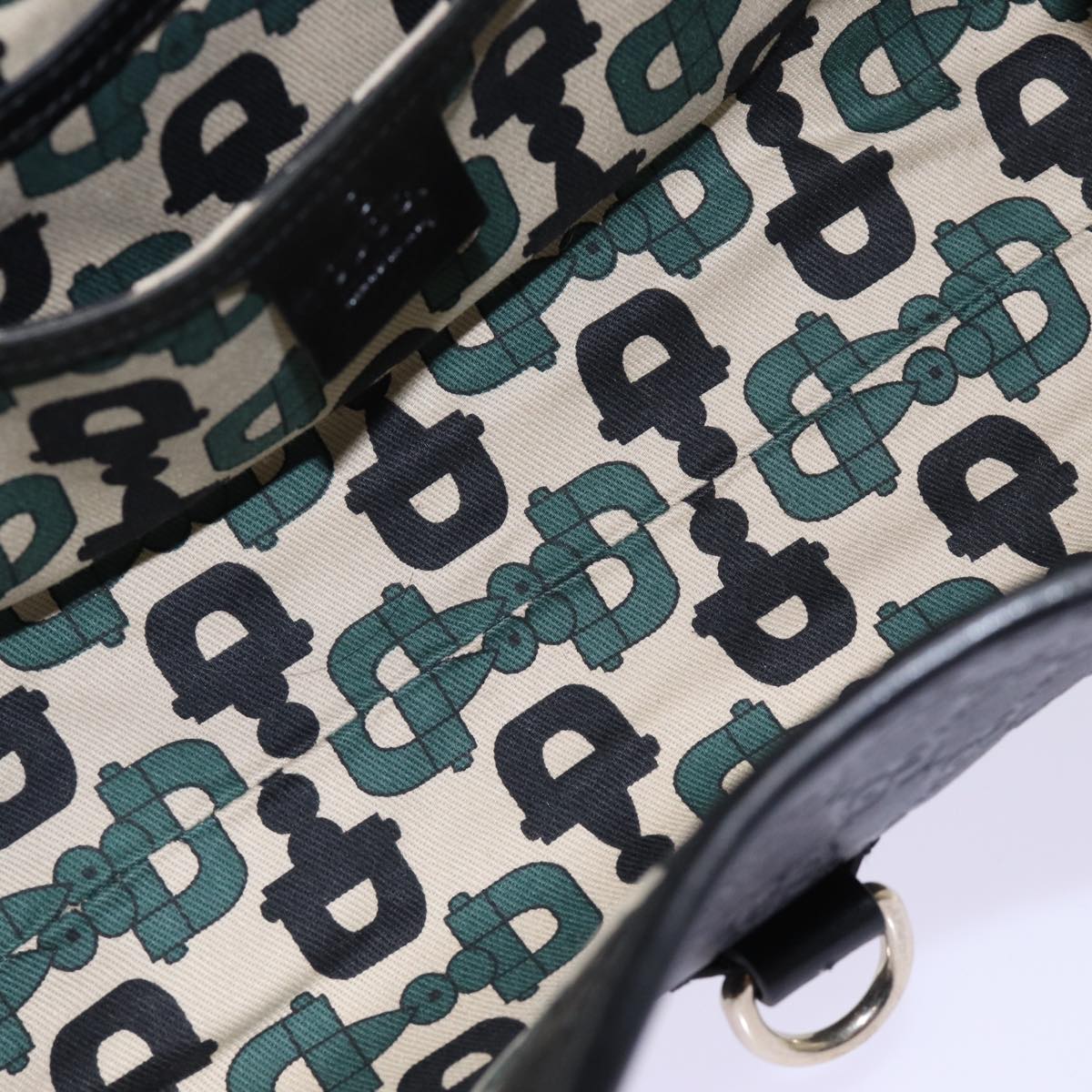 GUCCI Jackie GG Canvas Guccissima Hand Bag Black 203495 yk13098