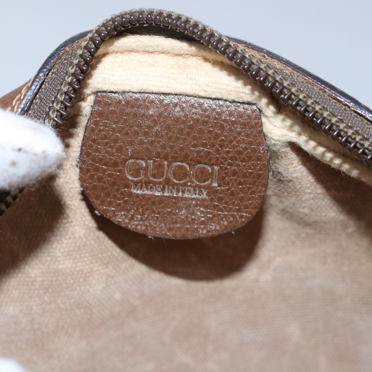 GUCCI GG Supreme Web Sherry Line Shoulder Bag PVC Beige 007 754 yk13102