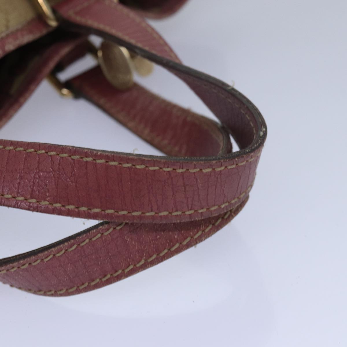 GUCCI GG Canvas Sherry Line Hand Bag Beige Pink 139261 yk13116