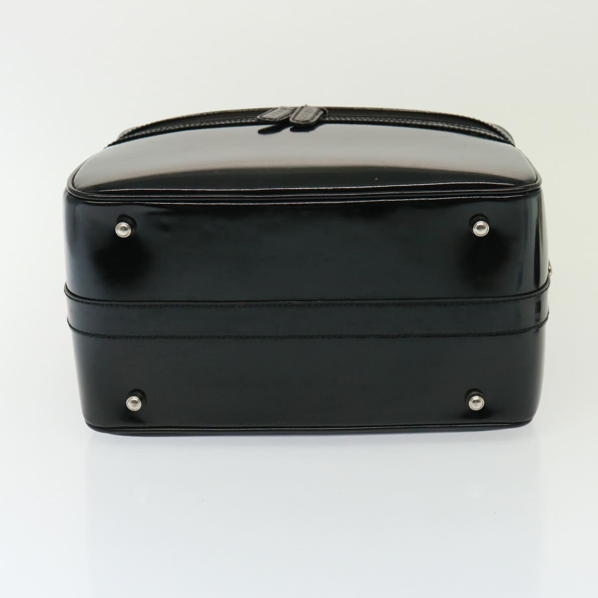 GUCCI Bamboo Vanity Hand Bag Enamel 2way Black 013 122 2491 yk13124
