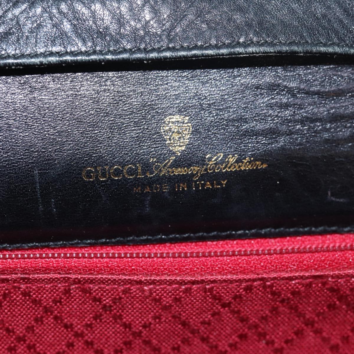 GUCCI GG Canvas Web Sherry Line Shoulder Bag Black Red Green yk13149