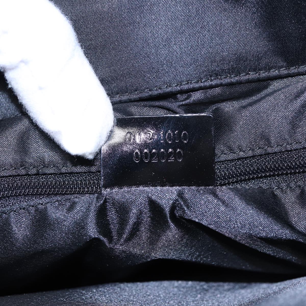 GUCCI Bamboo Hand Bag Satin Black 002 1010 002020 yk13177