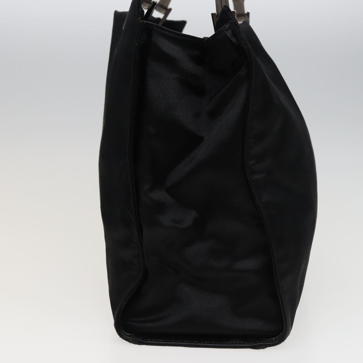 GUCCI Bamboo Hand Bag Satin Black 002 1010 002020 yk13177