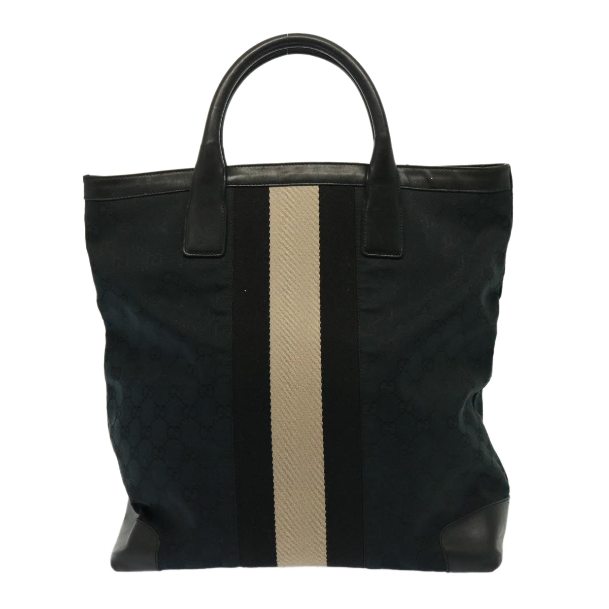 GUCCI GG Canvas Hand Bag White Black 002 1093 yk13186