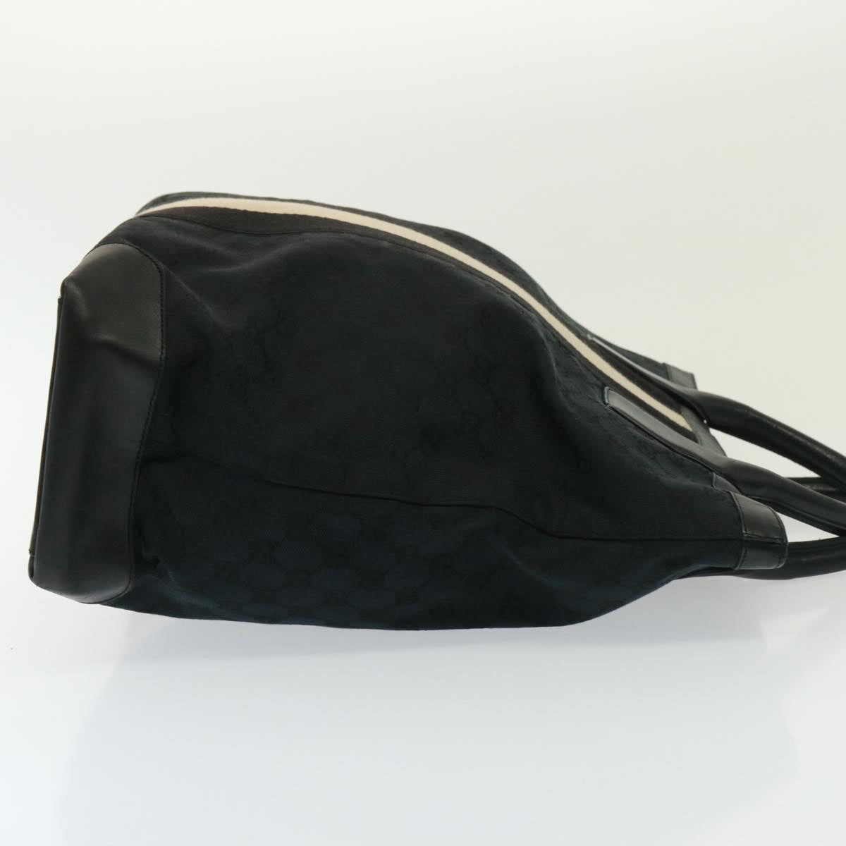 GUCCI GG Canvas Hand Bag White Black 002 1093 yk13186