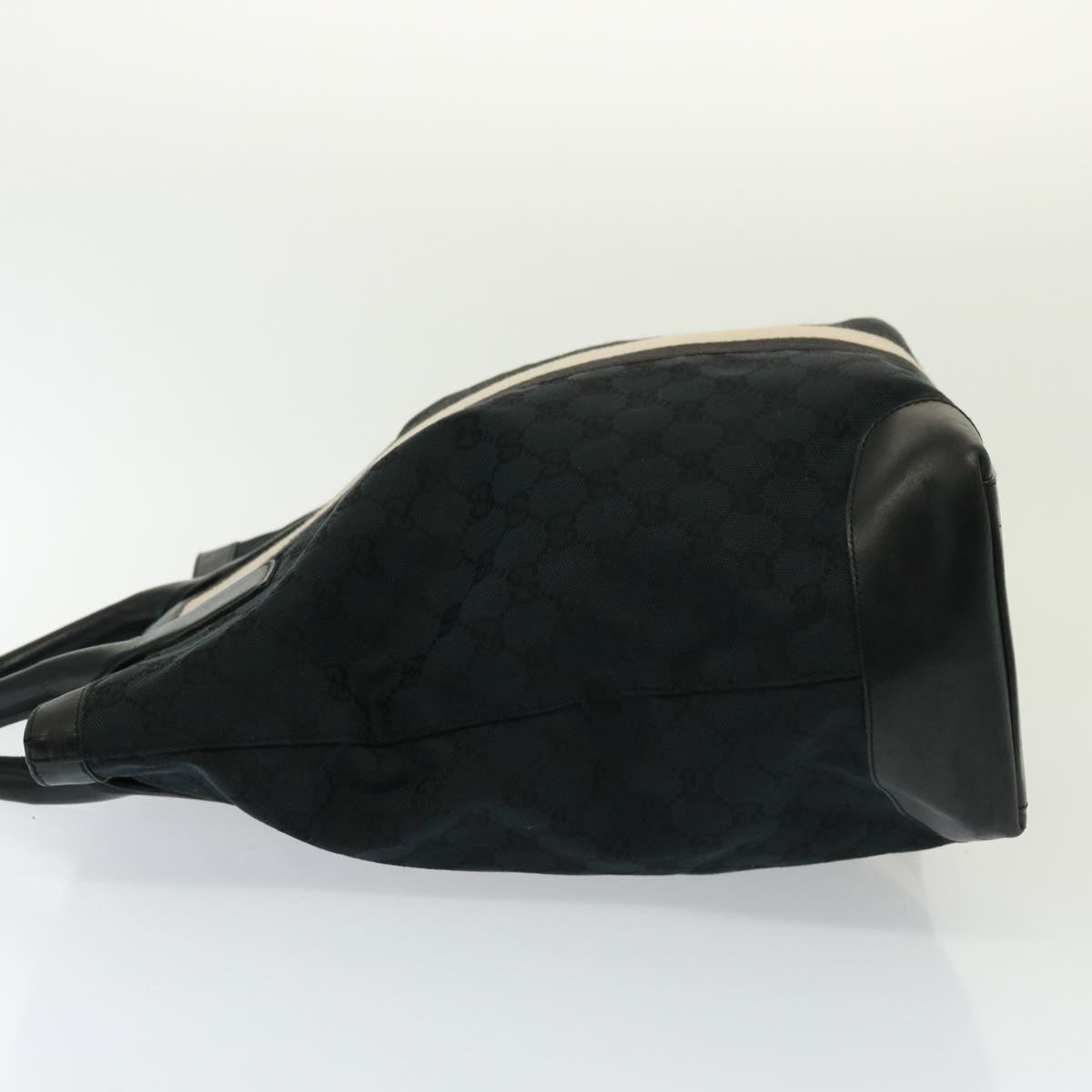 GUCCI GG Canvas Hand Bag White Black 002 1093 yk13186