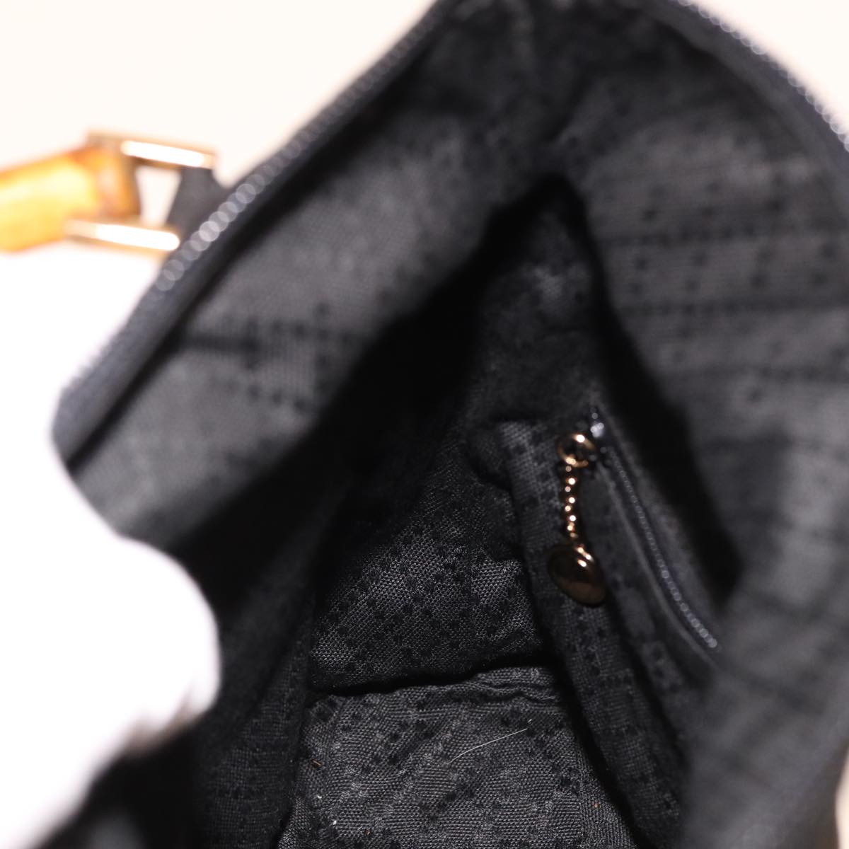 GUCCI Bamboo Hand Bag Suede Black 000 2265 0581 yk13191