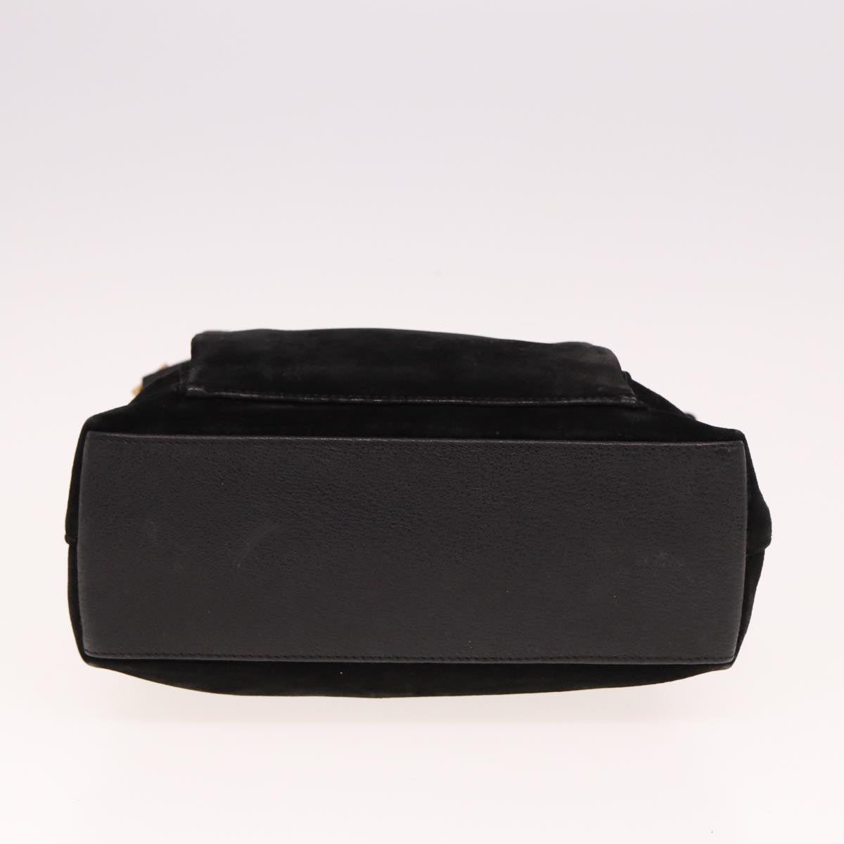 GUCCI Bamboo Hand Bag Suede Black 000 2265 0581 yk13191