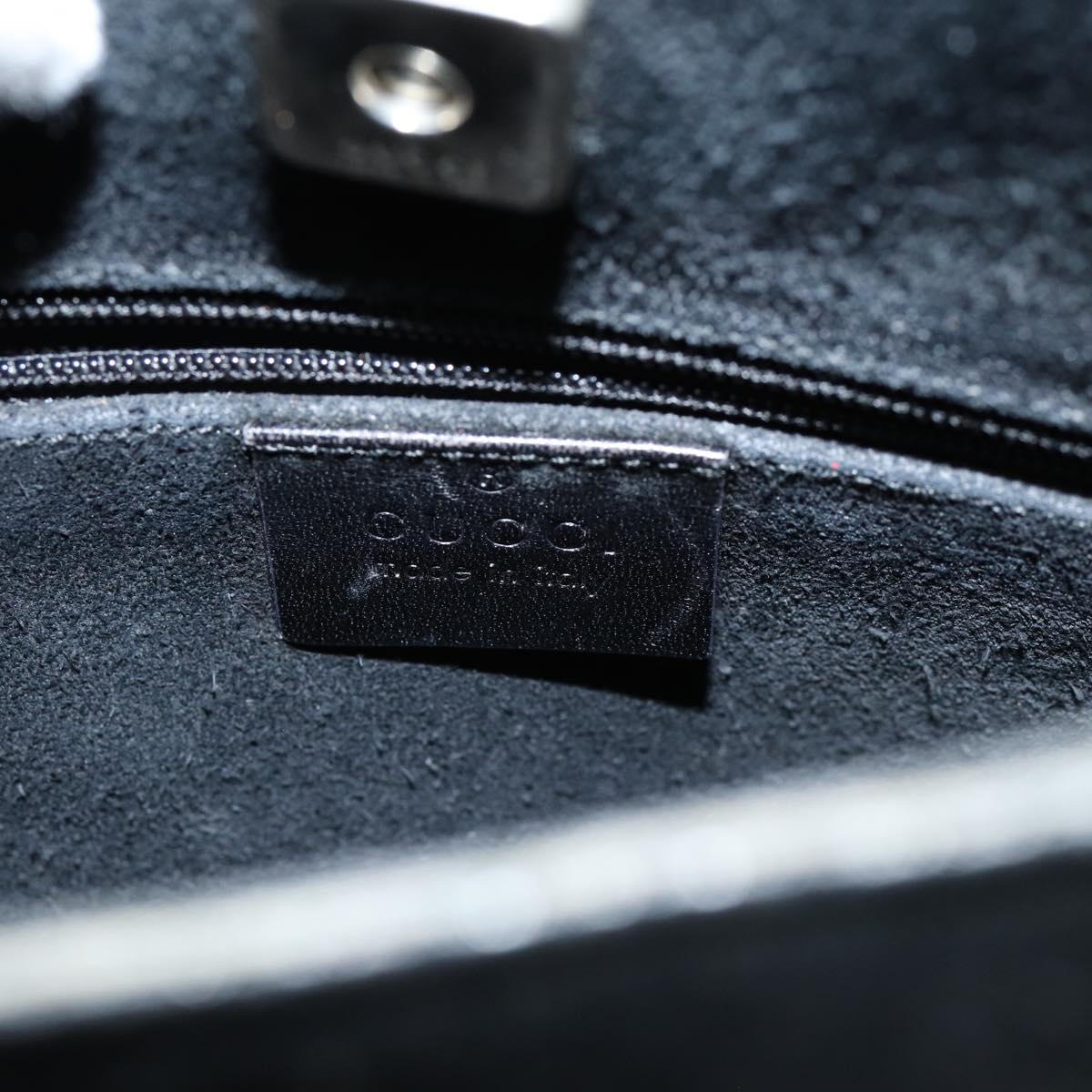 GUCCI Bamboo Shoulder Bag Suede Black 001 3739 yk13295