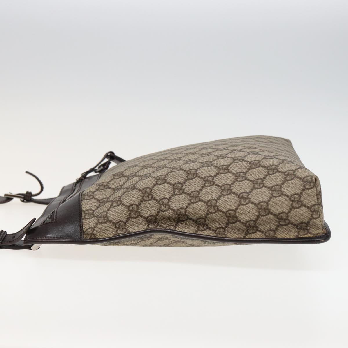 GUCCI GG Supreme Shoulder Bag PVC Leather Beige 92560 yk13296