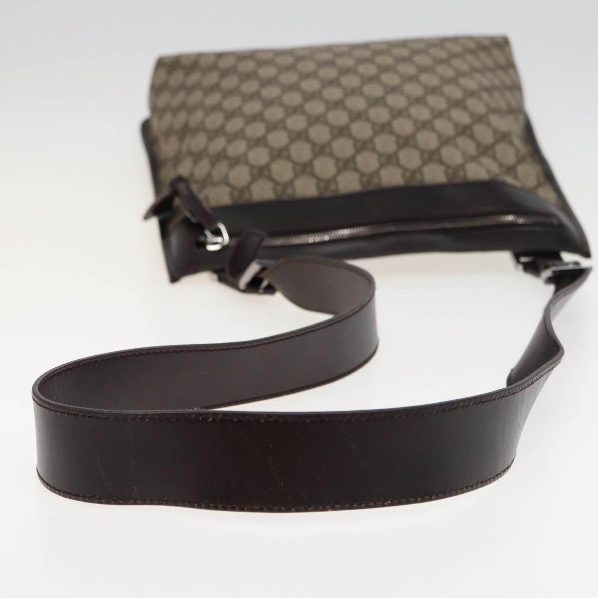 GUCCI GG Supreme Shoulder Bag PVC Leather Beige 92560 yk13296
