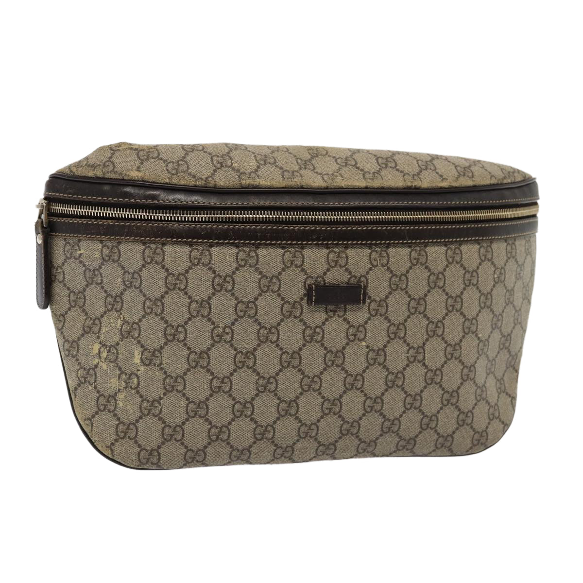 GUCCI GG Supreme Body Bag PVC Leather Beige yk13302