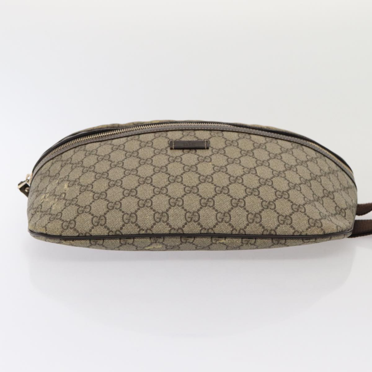 GUCCI GG Supreme Body Bag PVC Leather Beige yk13302