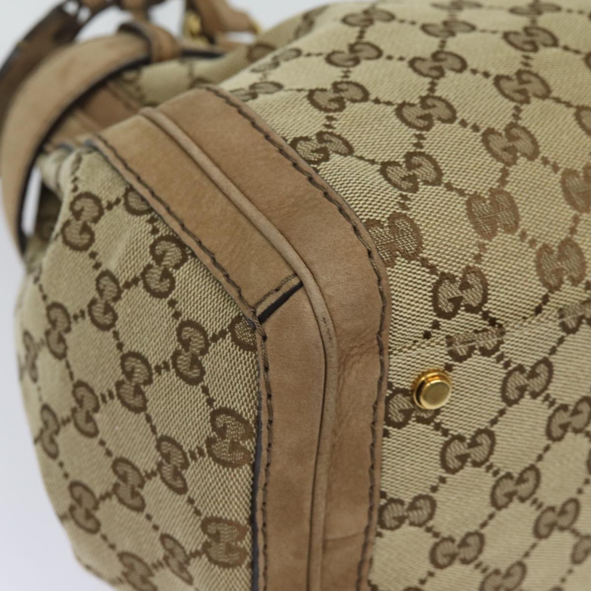 GUCCI GG Canvas Running Hand Bag Beige 247183 yk13303