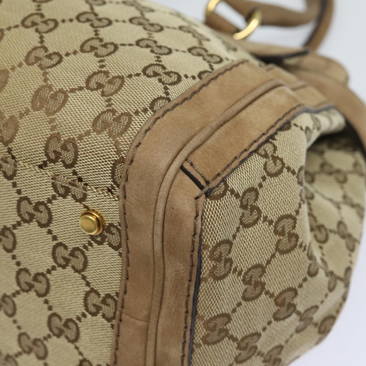 GUCCI GG Canvas Running Hand Bag Beige 247183 yk13303