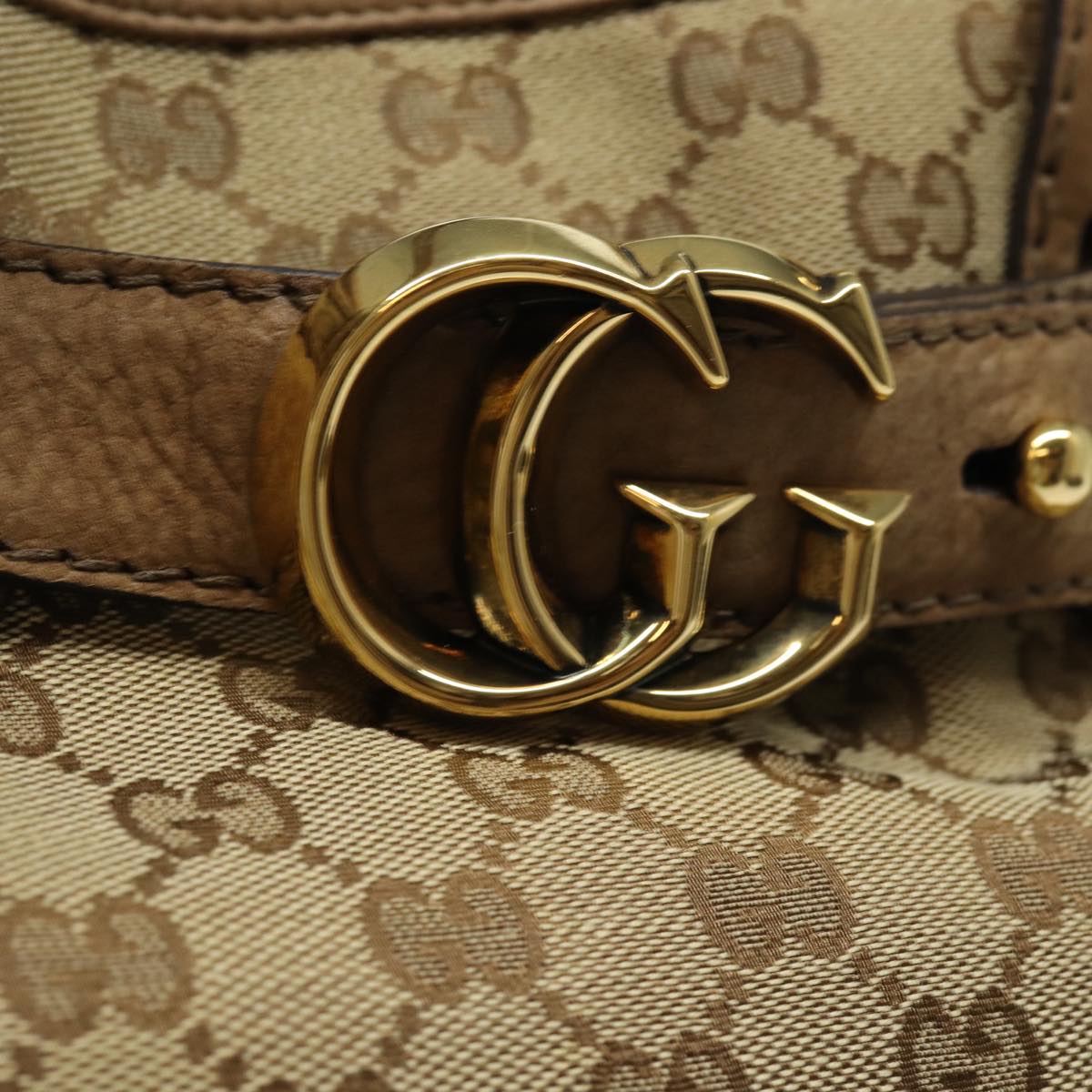 GUCCI GG Canvas Running Hand Bag Beige 247183 yk13303