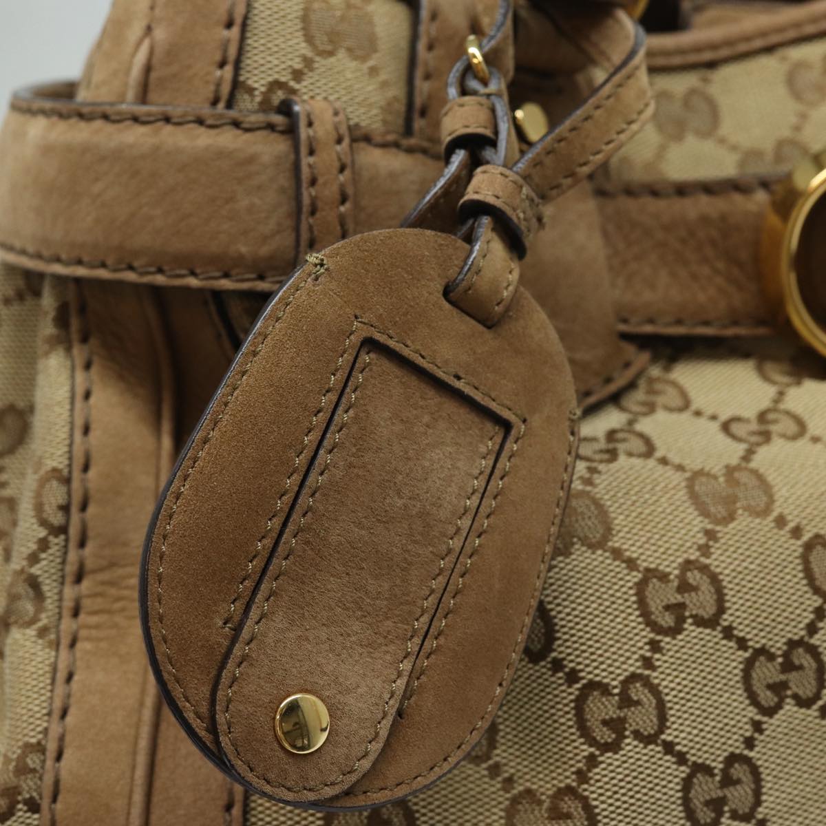 GUCCI GG Canvas Running Hand Bag Beige 247183 yk13303