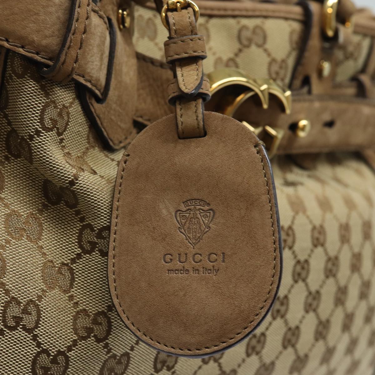 GUCCI GG Canvas Running Hand Bag Beige 247183 yk13303