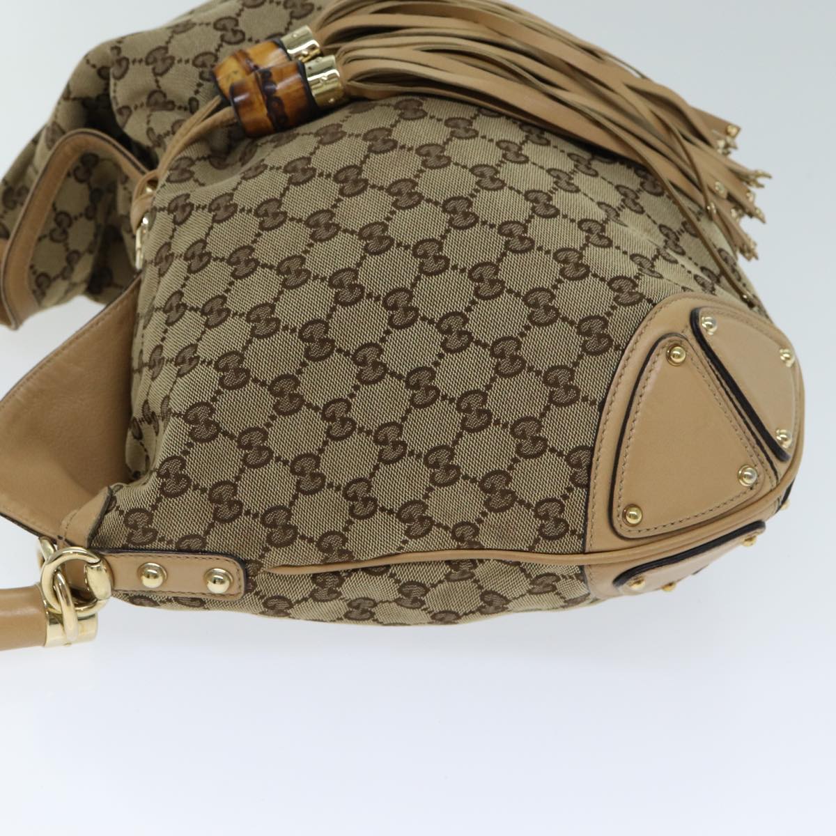 GUCCI GG Canvas Indy Hand Bag 2way Beige 182888 yk13331