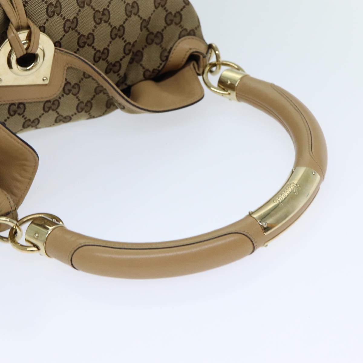 GUCCI GG Canvas Indy Hand Bag 2way Beige 182888 yk13331