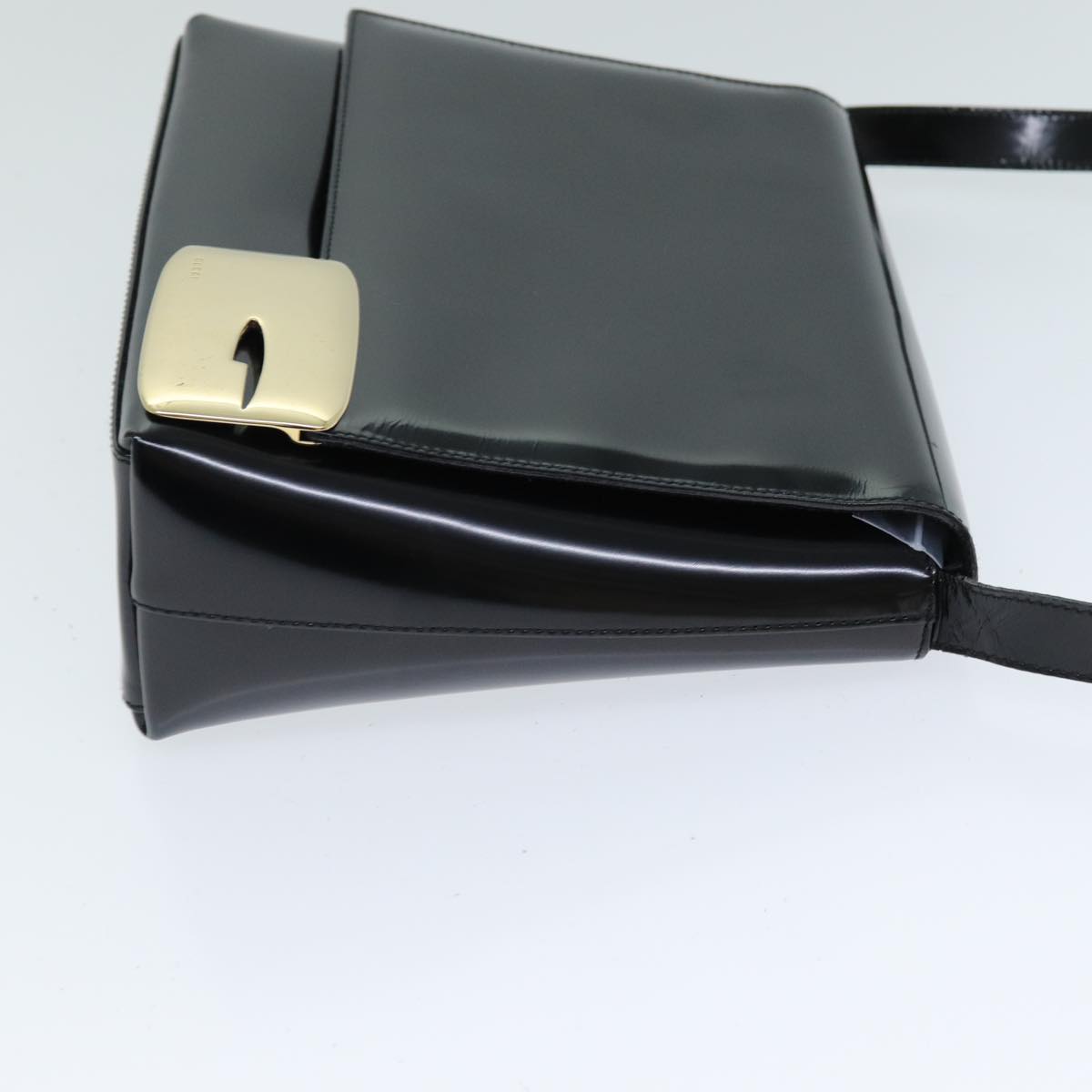 GUCCI Shoulder Bag Enamel Black 001 3444 1812 yk13332