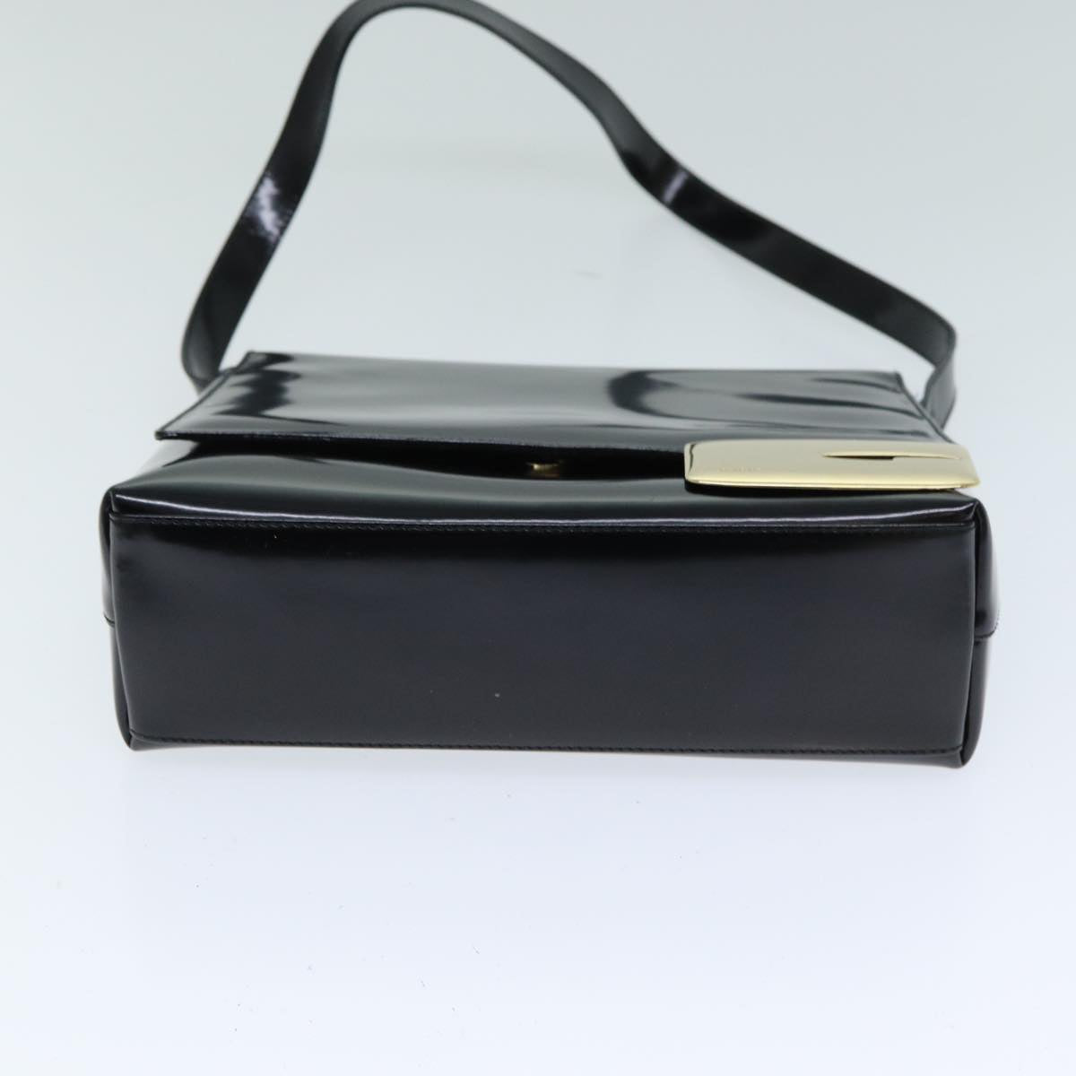 GUCCI Shoulder Bag Enamel Black 001 3444 1812 yk13332
